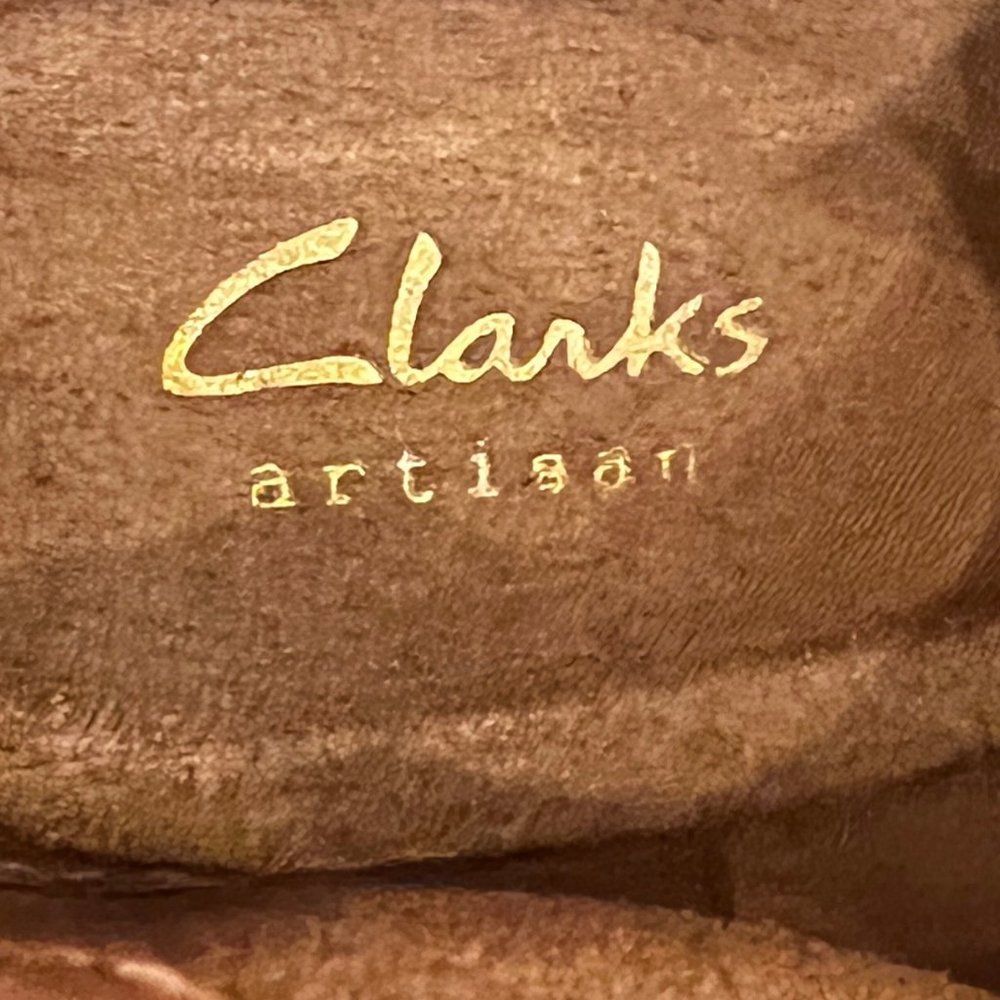 Clarks Artisan Spye Belle Distressed Brown Tan Leather Bootie Size 9.5 M - Picture 8 of 9